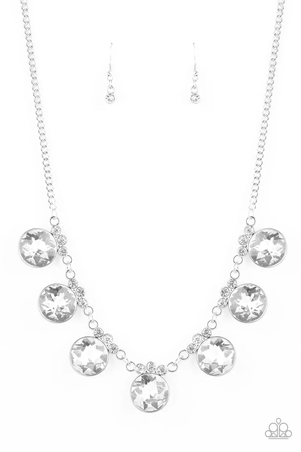 Paparazzi Accessories - GLOW-Getter Glamour - White Necklace