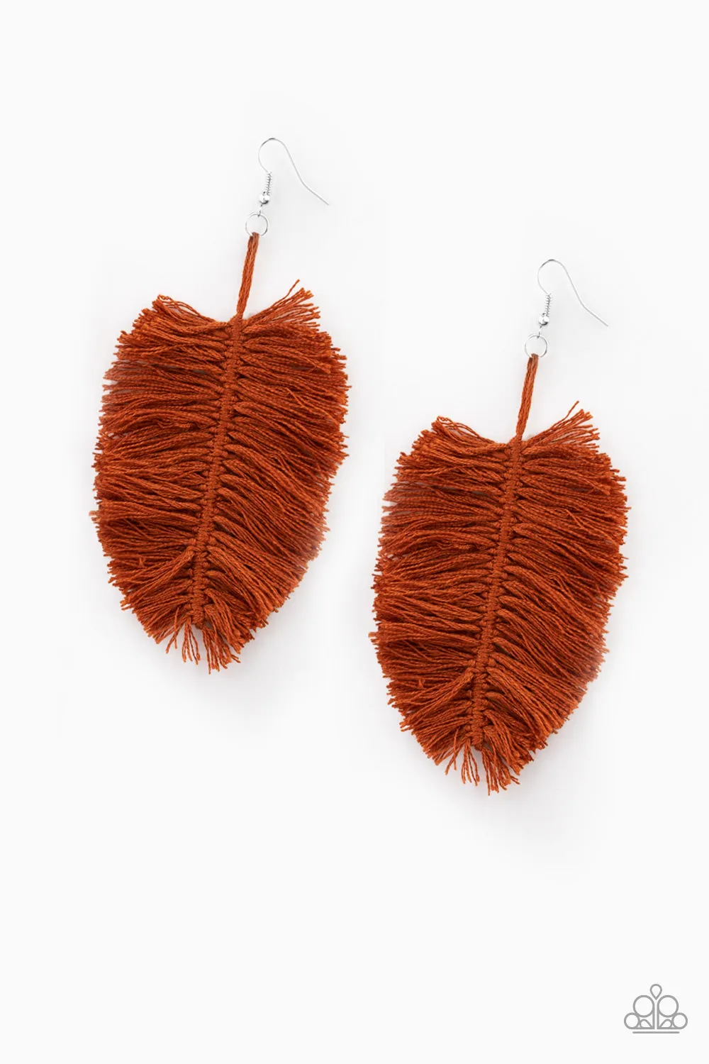 Paparazzi Accessories - Hanging By A Thread - Brown Earrings