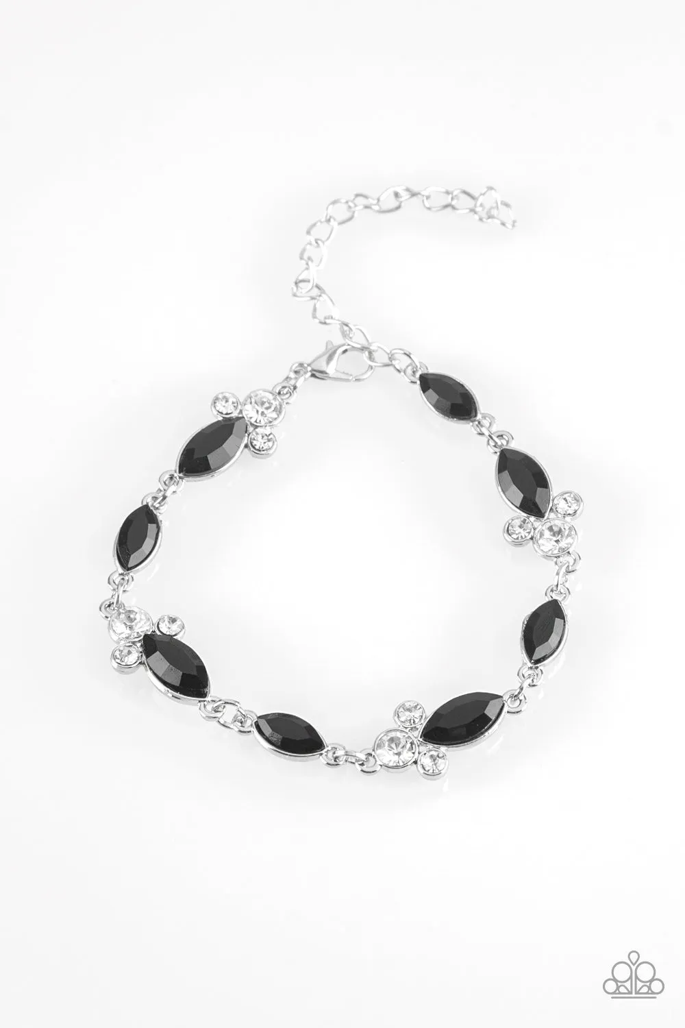 Paparazzi At Any Cost Black Stone Bracelet