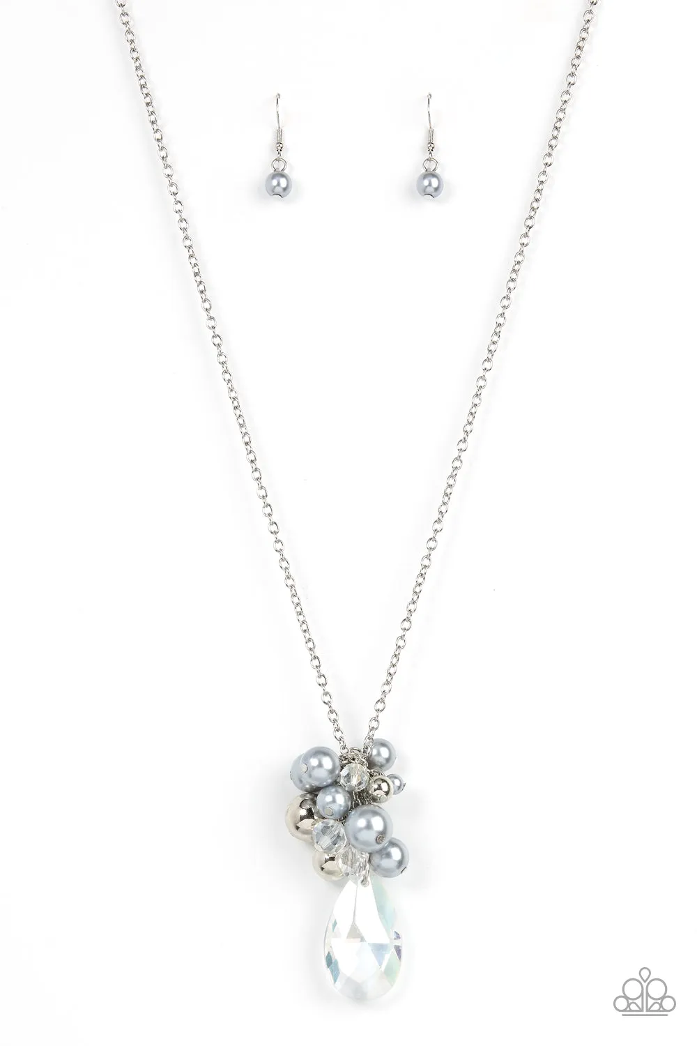 Paparazzi Drip Drop Dazzle - Silver Necklace