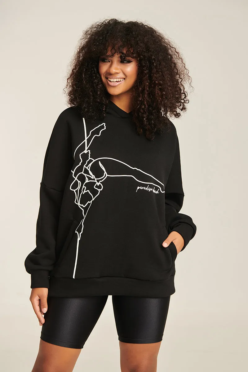 Paradise Chick Pole Dancer Hoodie - Black