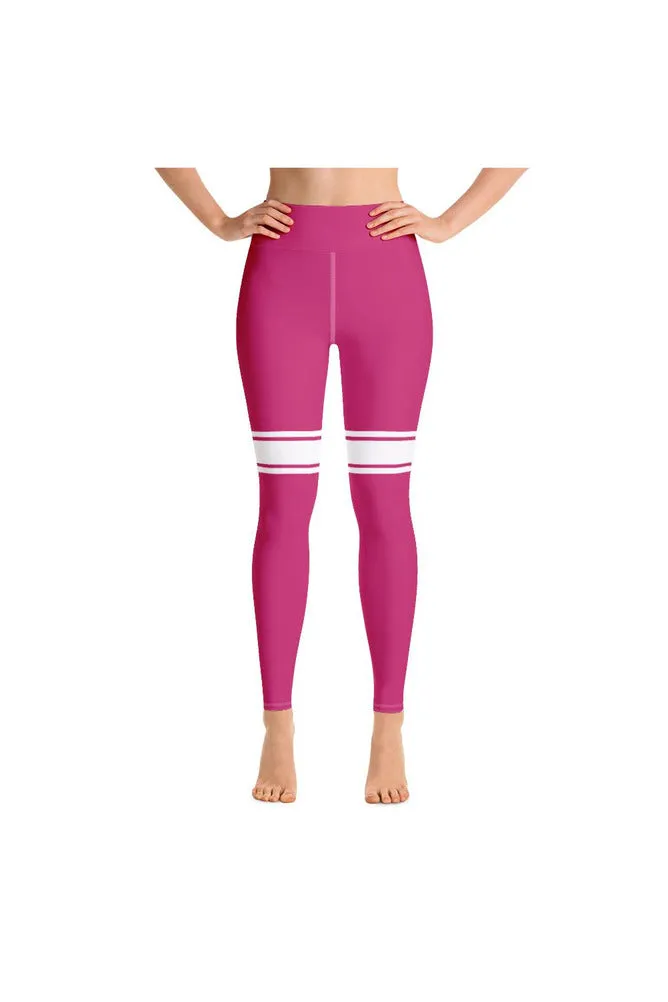 Peacock Pink Sporty Yoga Leggings