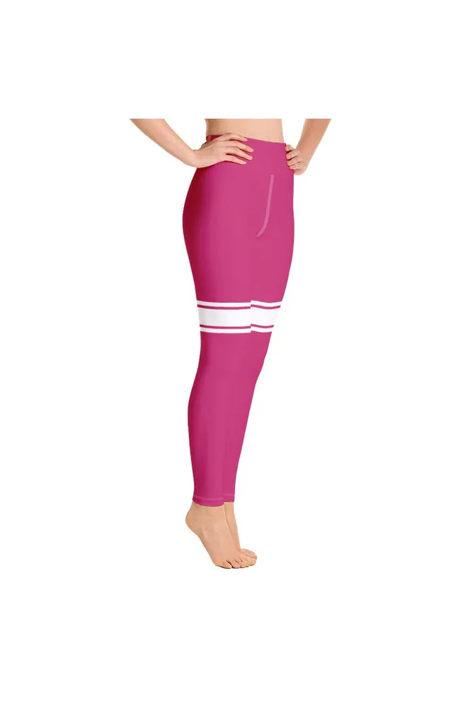 Peacock Pink Sporty Yoga Leggings