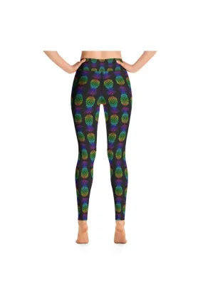 Pineapple Rainbow Yoga Leggings