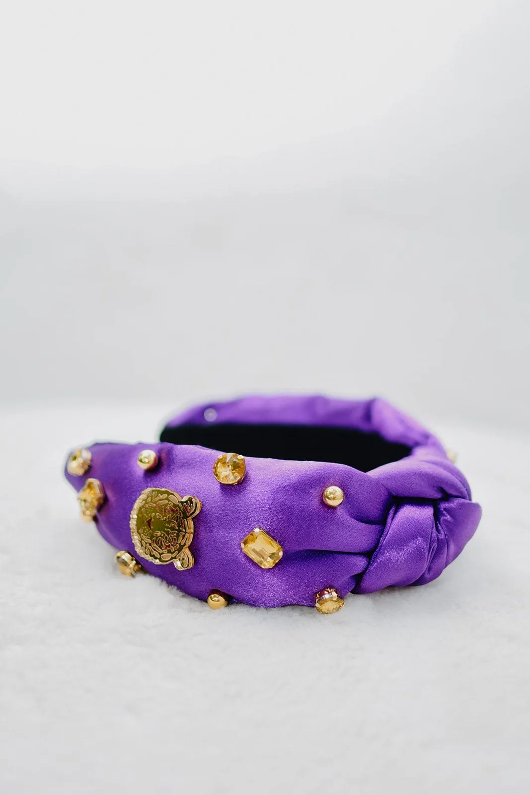 Purple LSU Tiger Jewel Headband