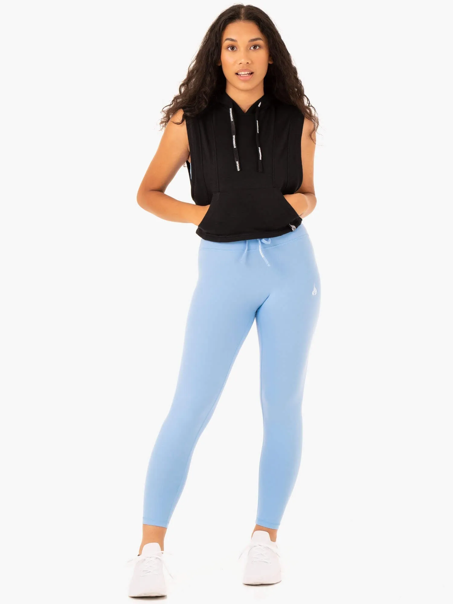 Replay High Waisted Leggings - Sky Blue