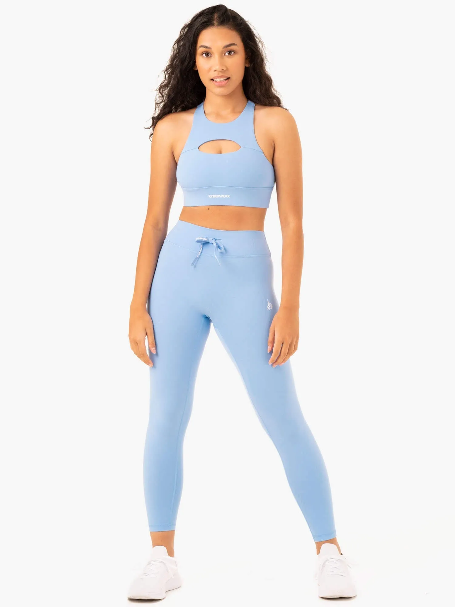 Replay High Waisted Leggings - Sky Blue