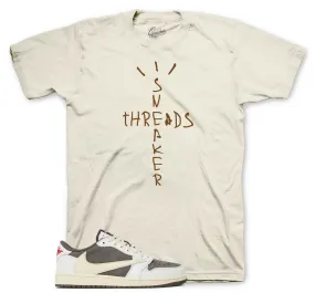 Retro 1 Reverse Mocha Scirbble Shirt