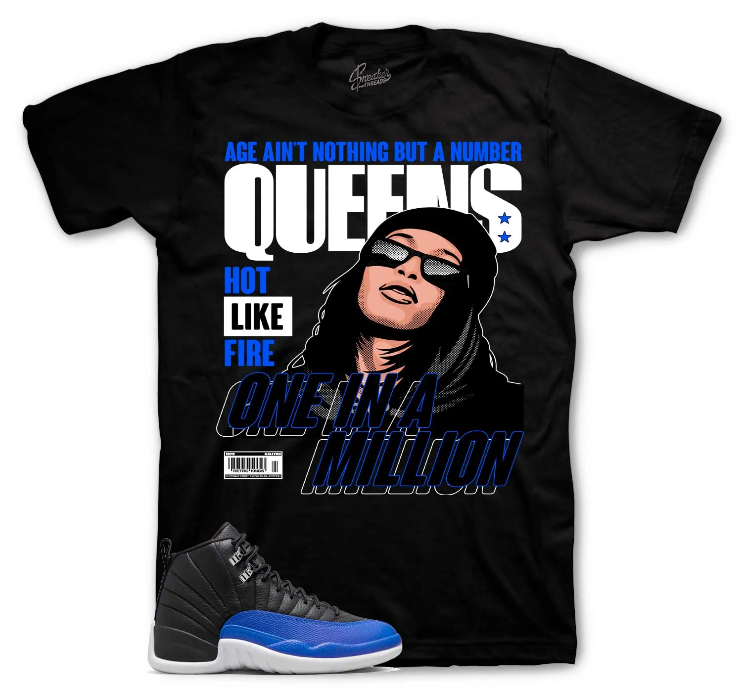 Retro 12 Hyper Royal Queens Shirt