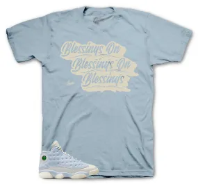 Retro 13 Celestine Blue Blessings Shirt