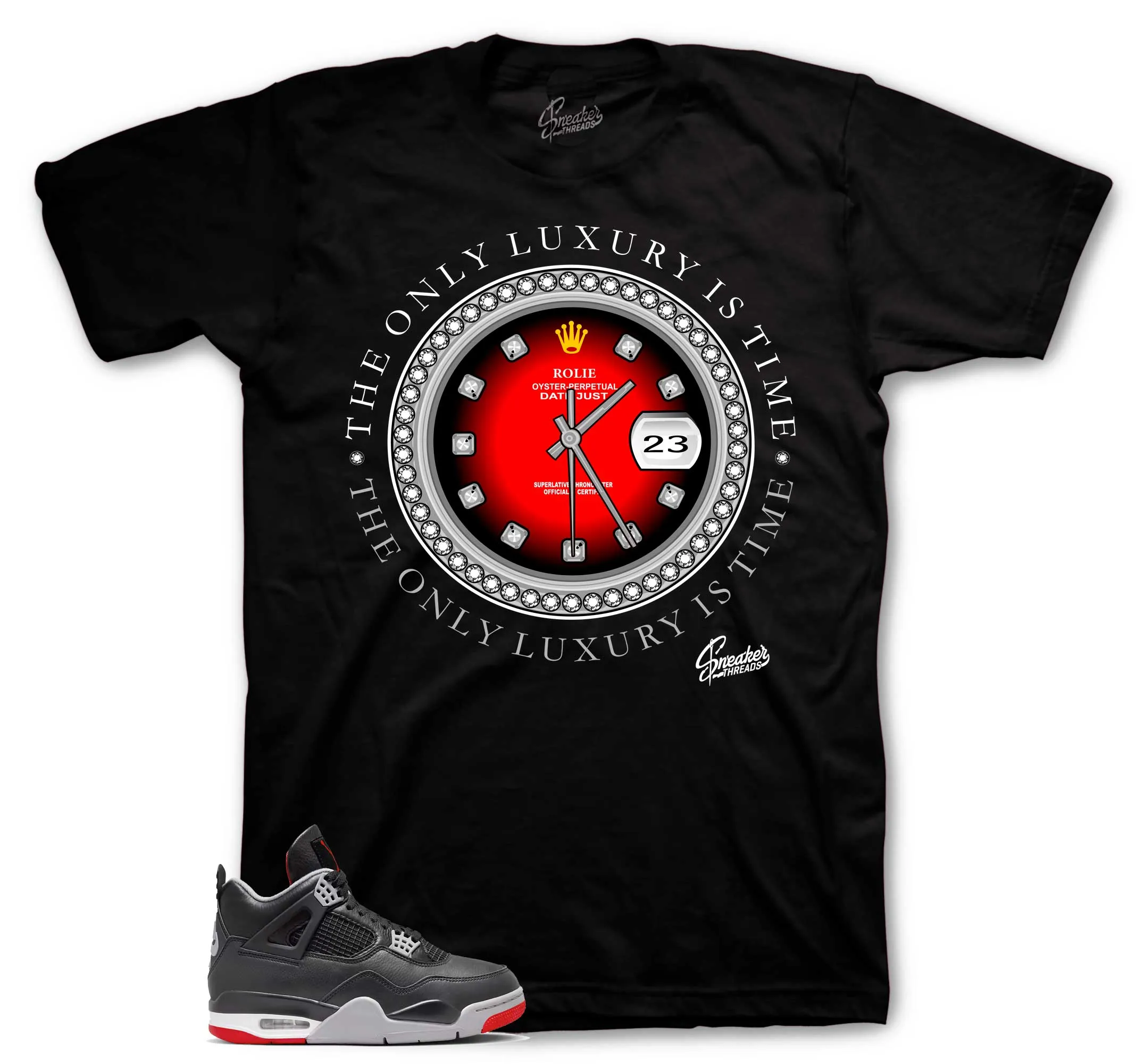 Retro 4 Bred Rolie Time Shirt