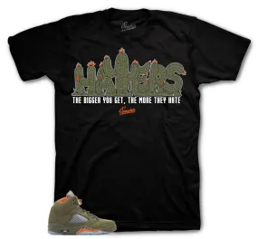 Retro 5 Olive Haters Shirt