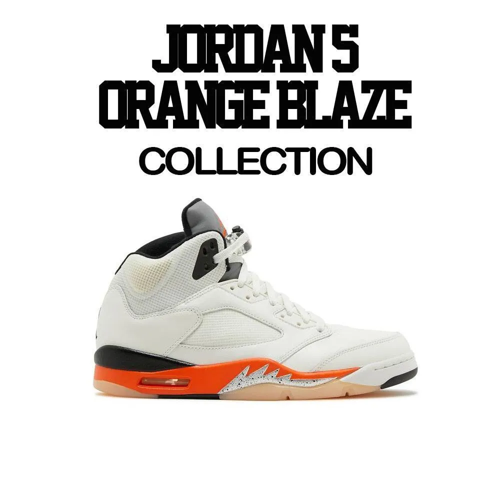 Retro 5 Orange Blaze Enemy Cross Shirt