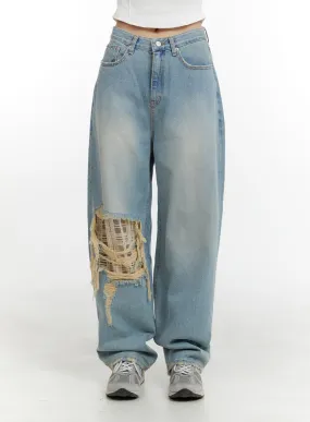 Ripped Baggy Jeans CA401