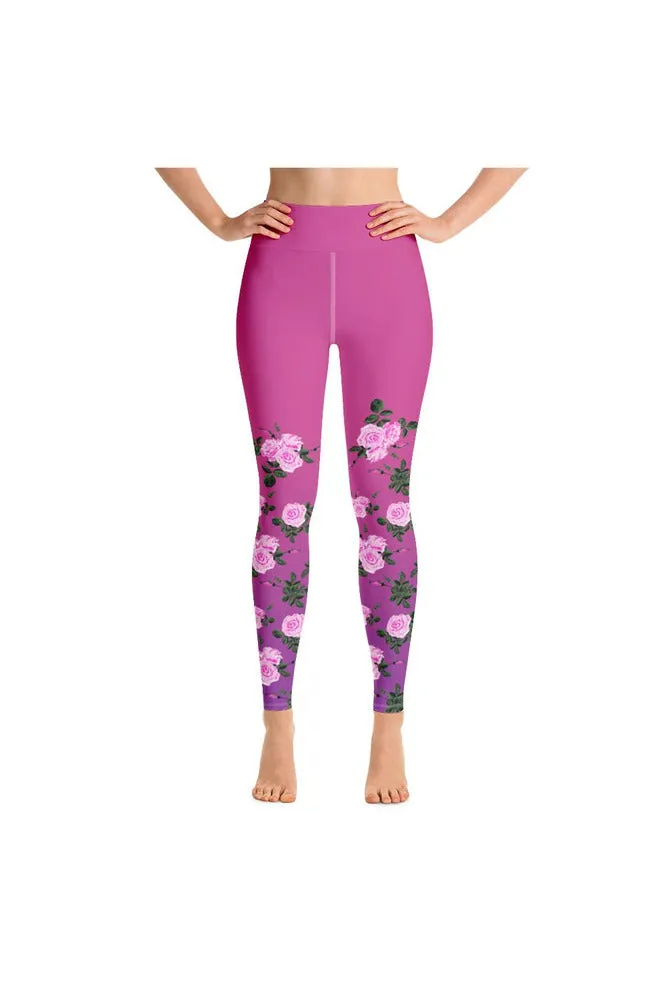 Rising Rose Yoga Leggings