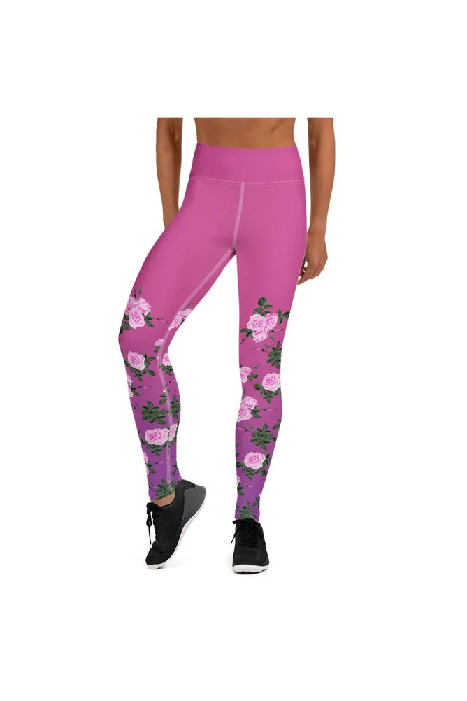 Rising Rose Yoga Leggings