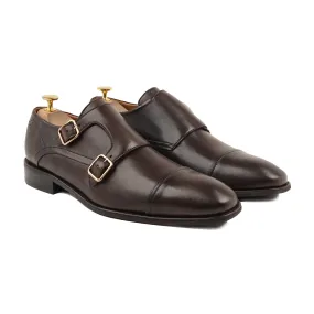 Sanford - Men's Dark Brown Calf Leather Double Monkstrap