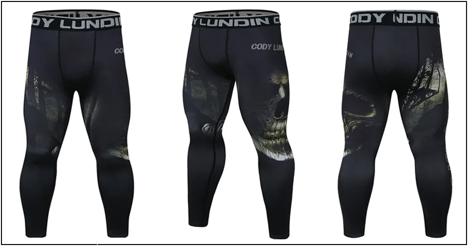 Skull 'In the Shadows' Compression Leggings Spats