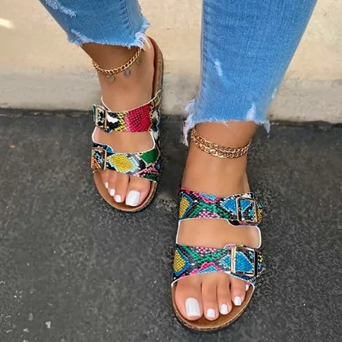 Snake Print Women's Sandals Women Summer Sexy Fashion Ladies Shoes