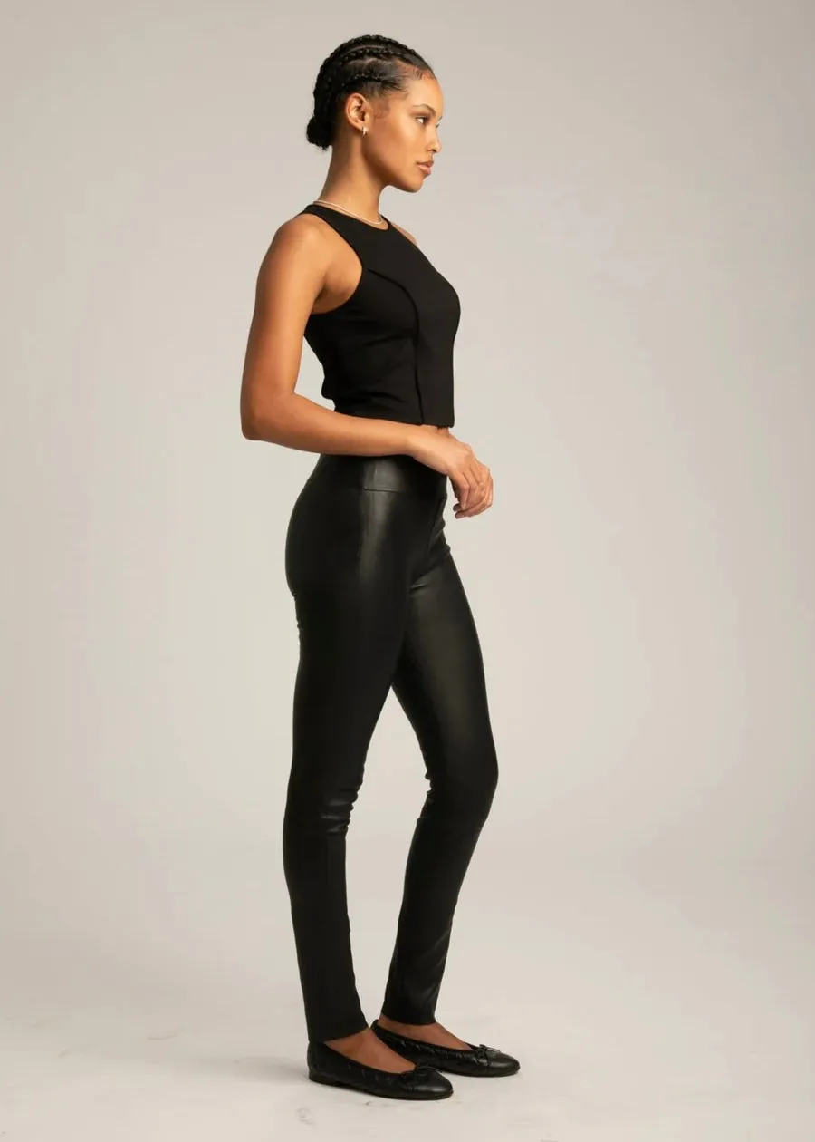 SPRWMN Black Leather Ankle Leggings