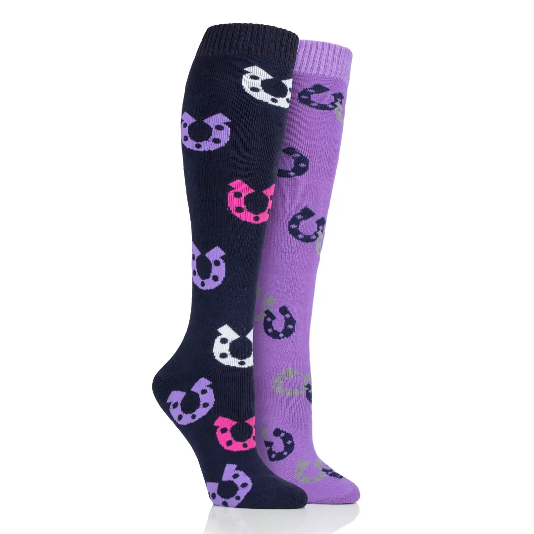 Storm Bloc Children's Medium Weight Warwick Horse Shoe Long Leg Socks