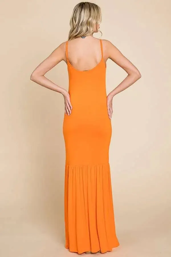 Sunkist Orange Cami Maxi Sundress