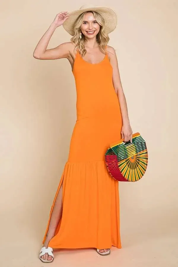 Sunkist Orange Cami Maxi Sundress