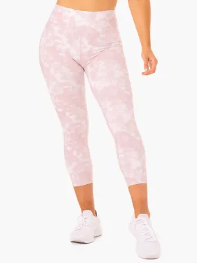 Tie Dye 7/8 Leggings - Mauve Pink Tie Dye