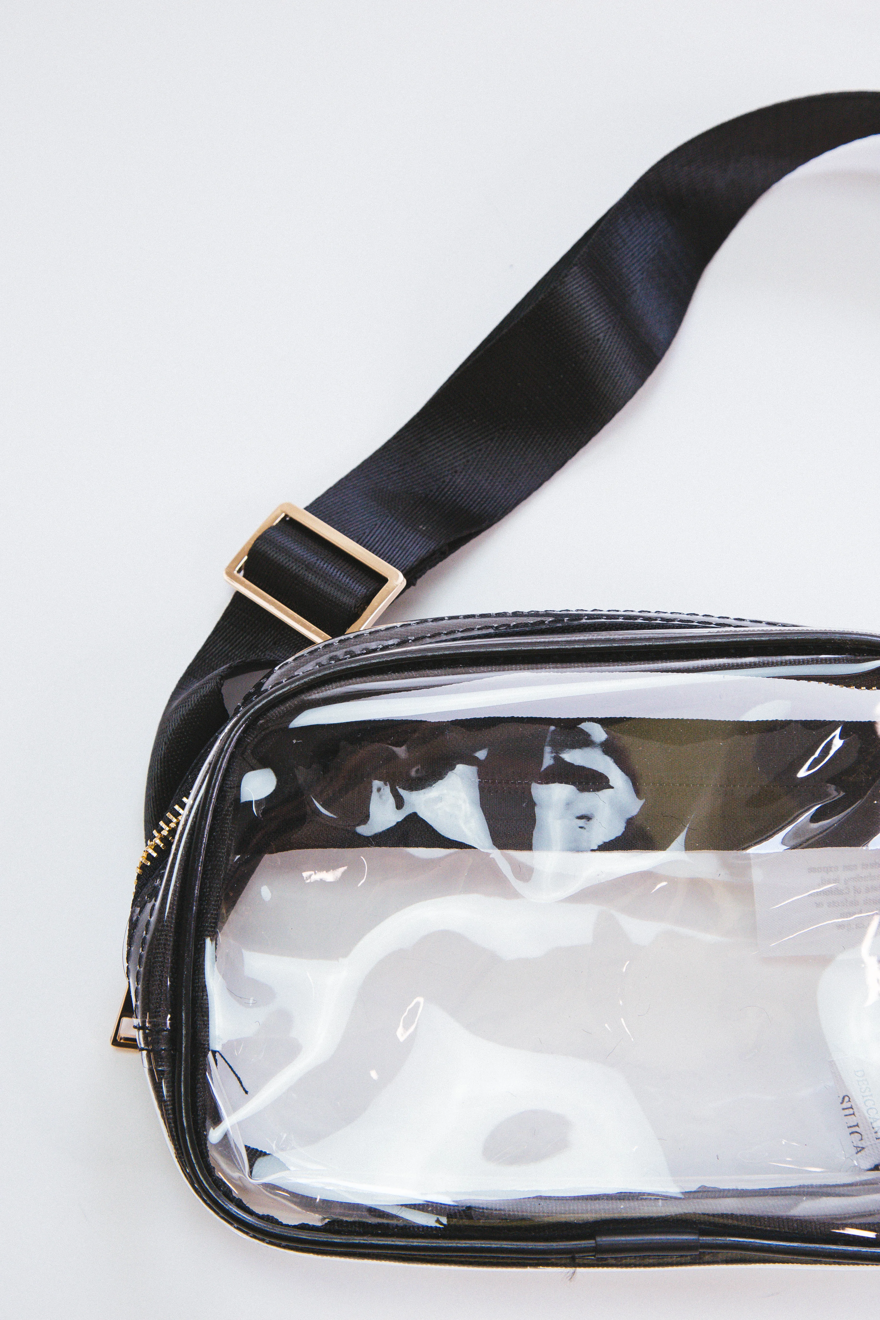 Trendsetter Clear Fanny Pack, Black