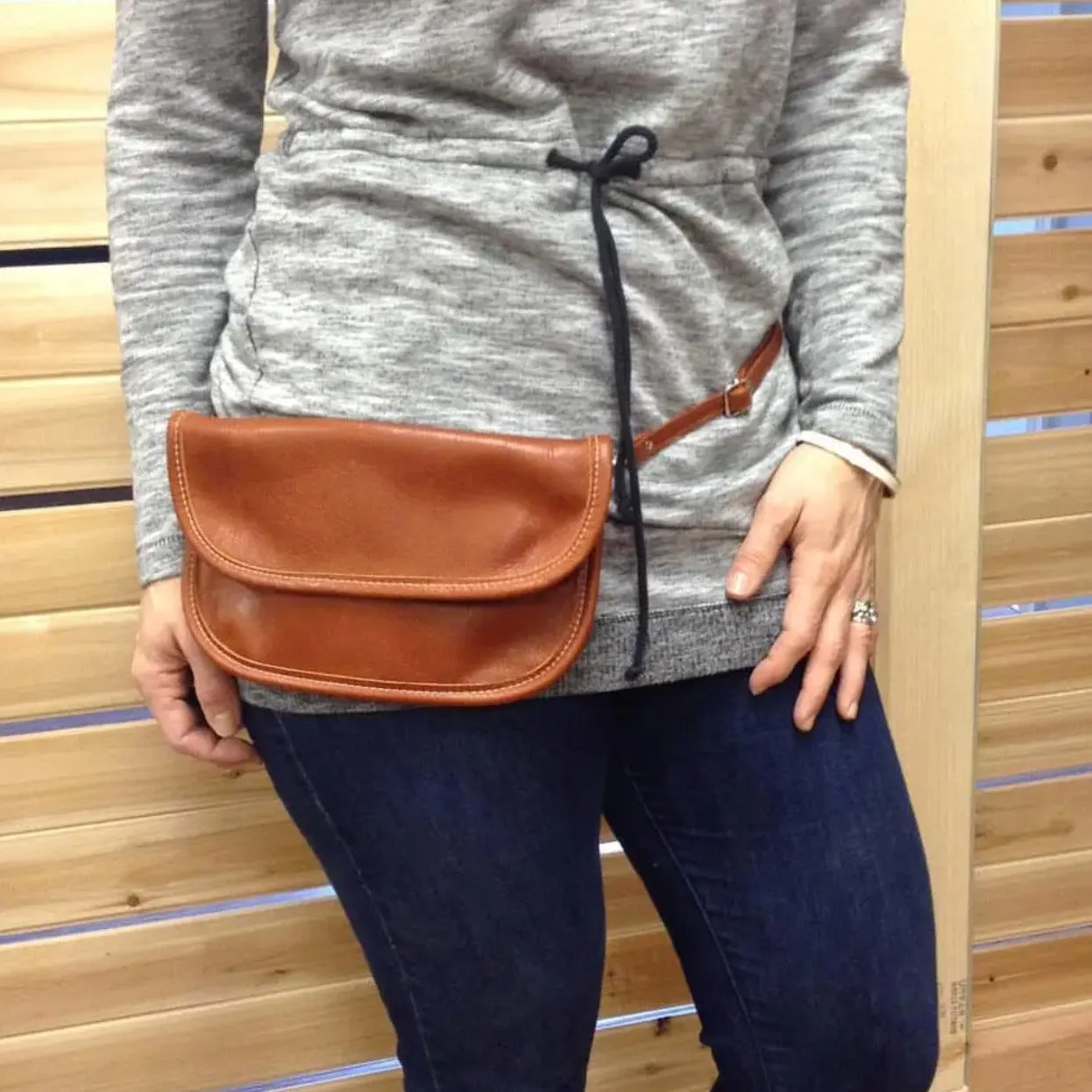 Trixie Leather Crossbody or Hip Bag by Vicki Jean