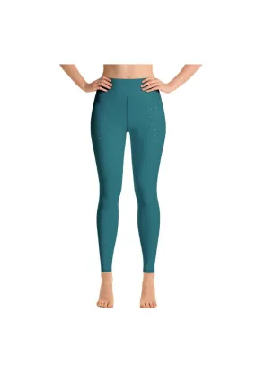 Turquoise Sparkle Yoga Leggings