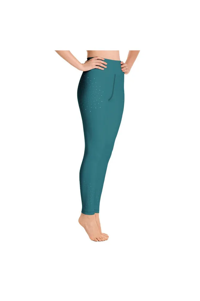 Turquoise Sparkle Yoga Leggings