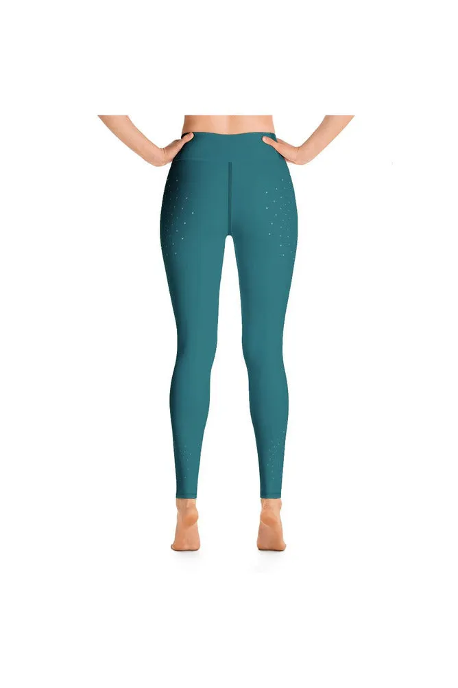 Turquoise Sparkle Yoga Leggings