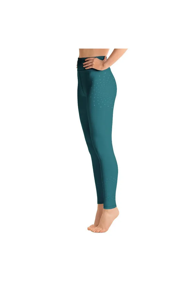 Turquoise Sparkle Yoga Leggings