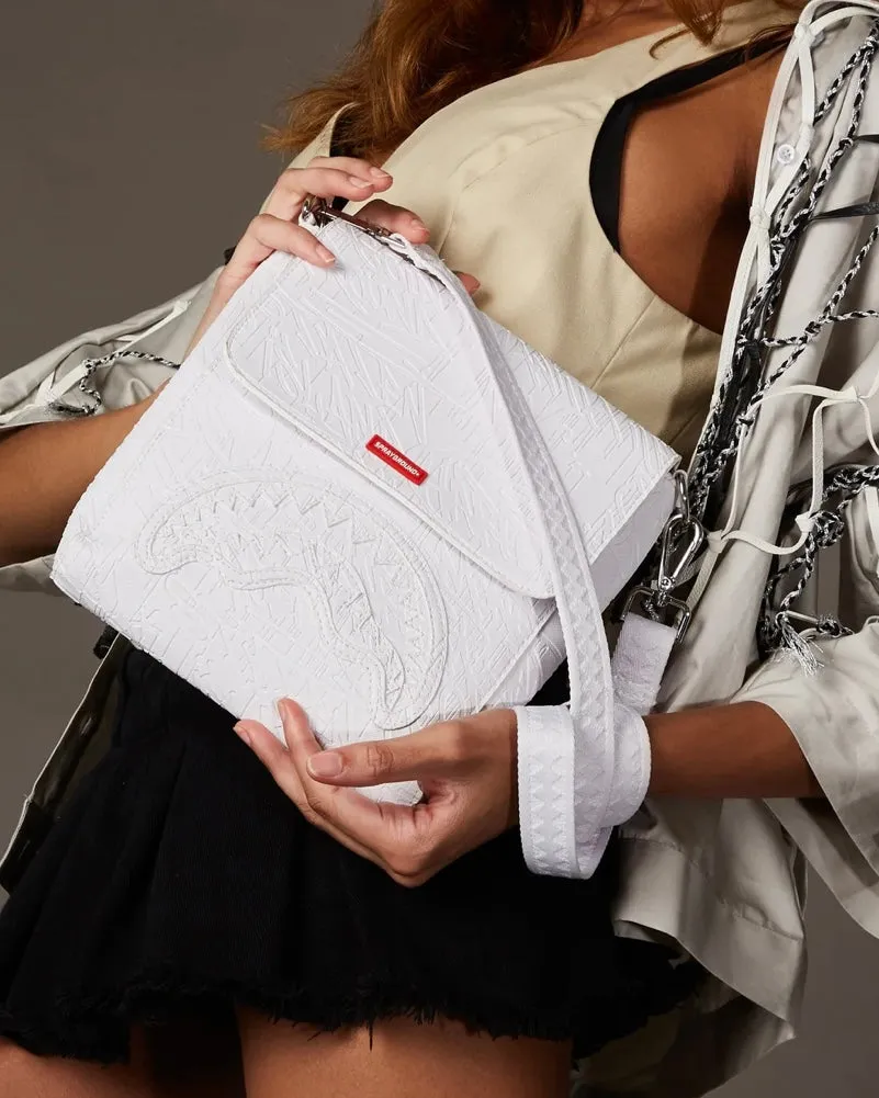 White Scribble Messenger Sling