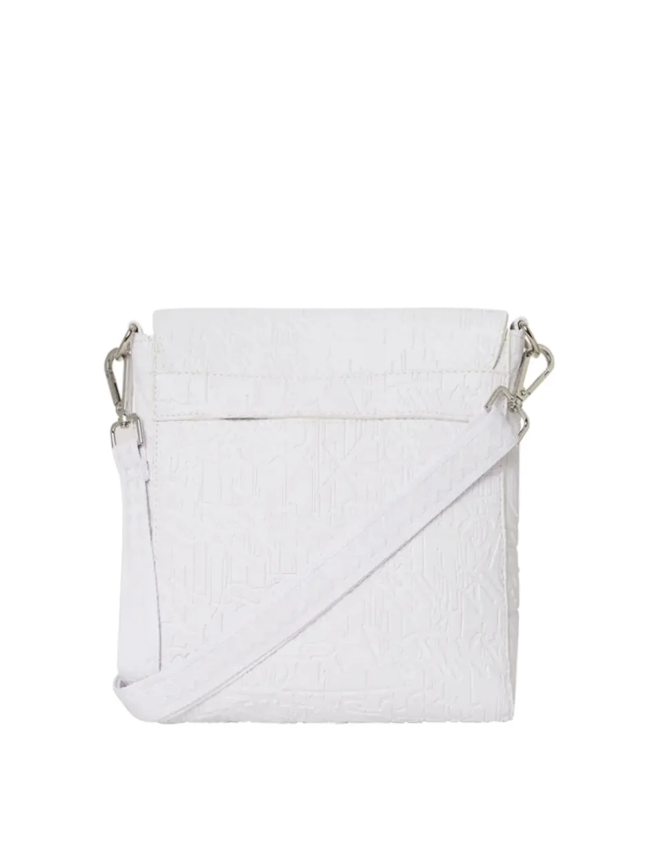 White Scribble Messenger Sling