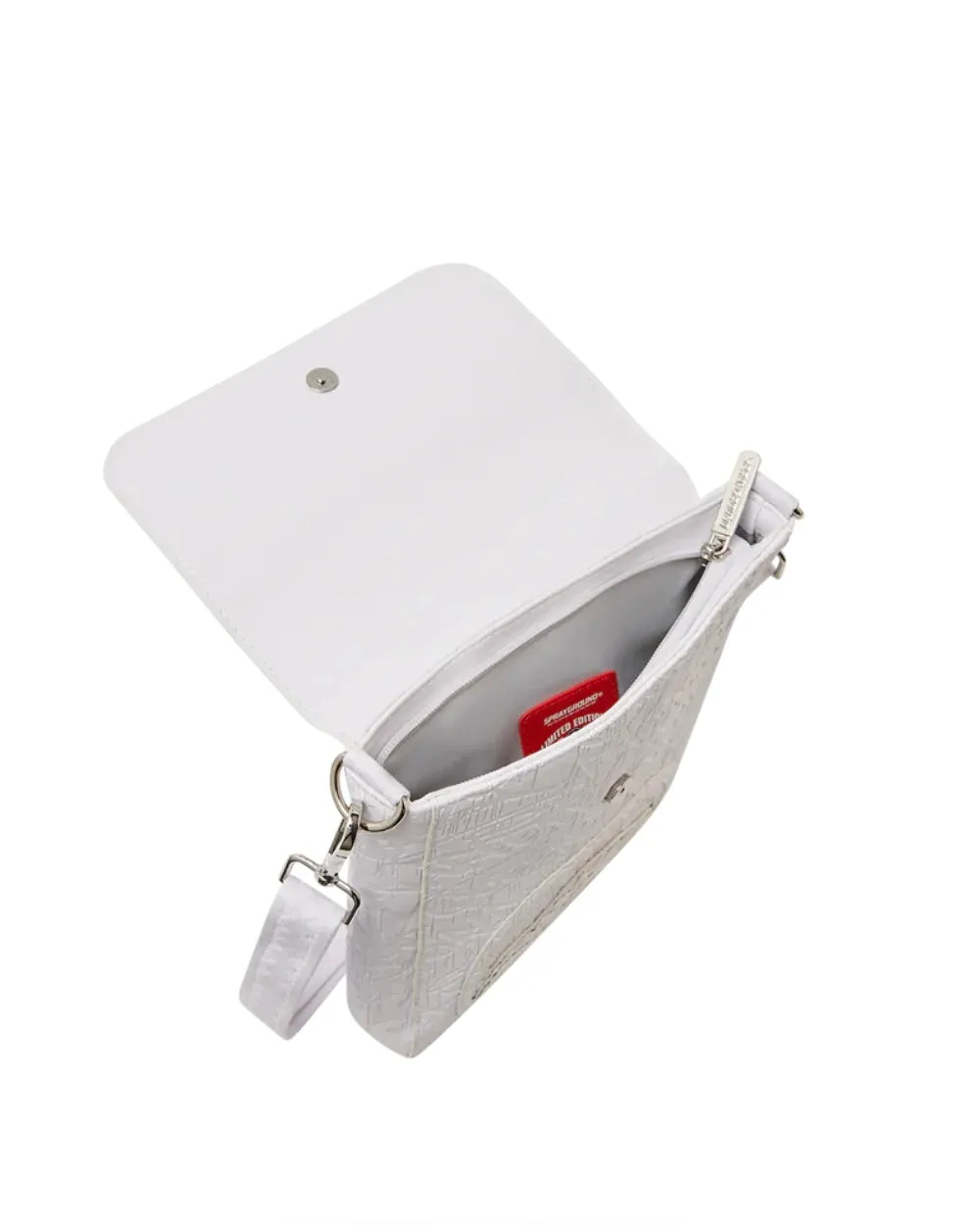 White Scribble Messenger Sling