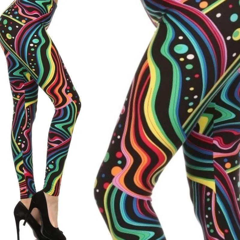 Wicked Soft Retro Lava Lamp OS Leggings