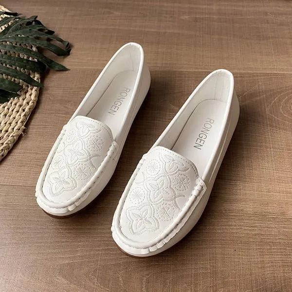 Women's Casual Embroidered Flat Beanie Shoes 43133736S