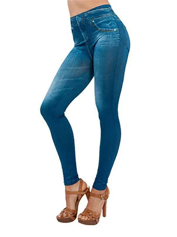 Women's Slimming High-Waisted Printed Leggings with Tummy Control