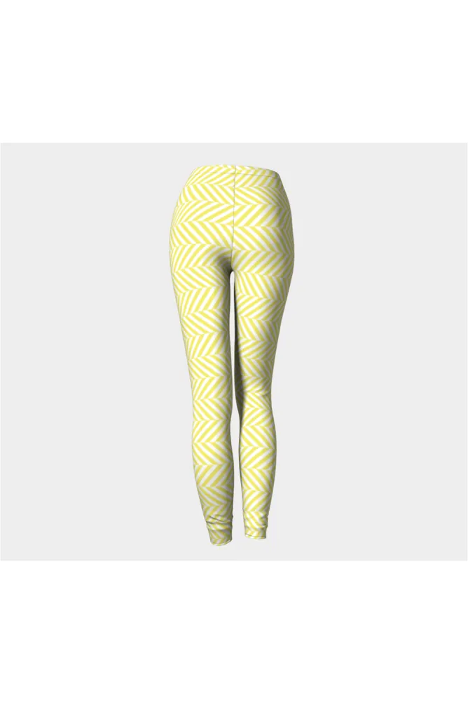 Yellow Herringbone Premium Leggings