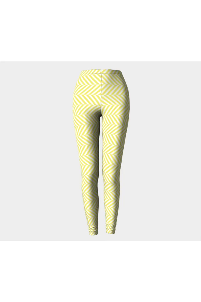 Yellow Herringbone Premium Leggings