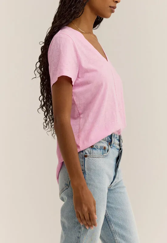 Z Supply - Asher V-Neck Tee Hibiscus