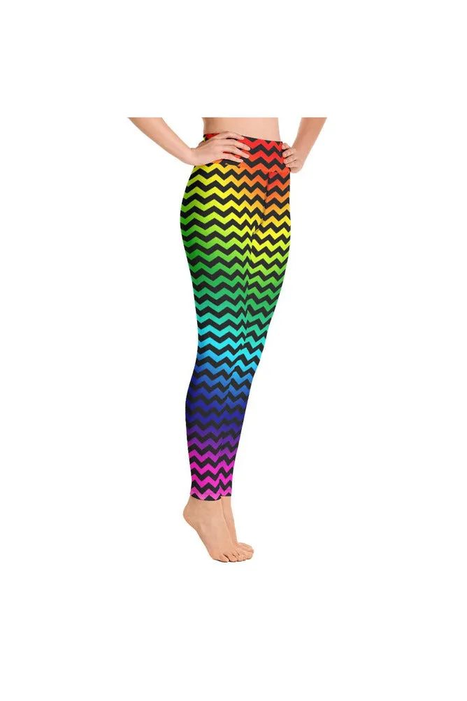 Zigzags and Rainbows Yoga Leggings