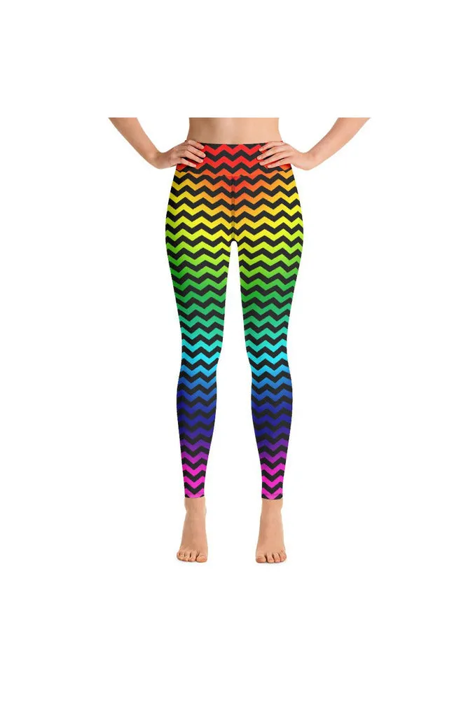 Zigzags and Rainbows Yoga Leggings